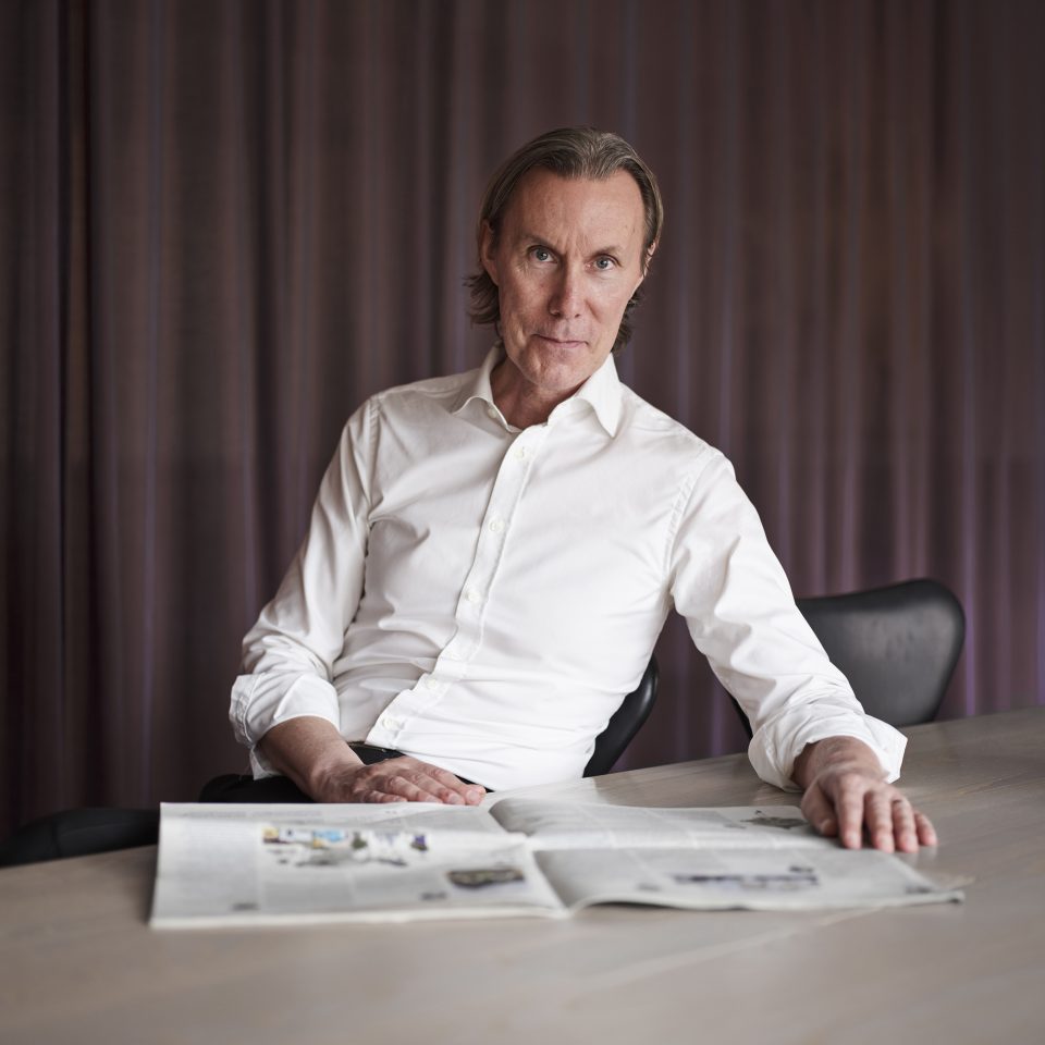 Fredrik Westerlund founder and partner of Aurentor a Newground Company. Business-critical transformations. Photo by Johan Annerfelt at Norrmalmstorg.