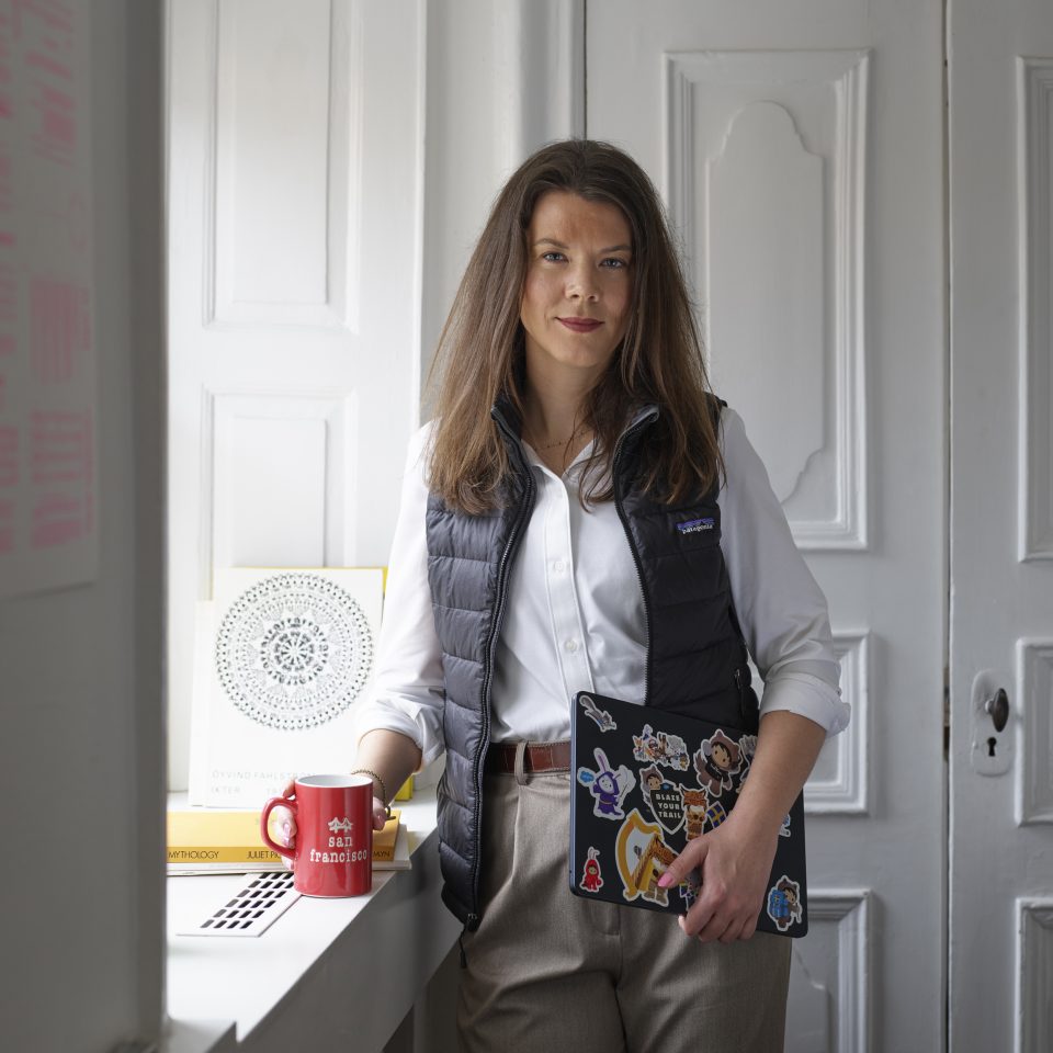 Julia Djurfeldt founder, partner & CEO for Monfido a Newground company. Salesforce solutions built around real business operations. Photo by Johan Annerfelt at Earth People in Gamla Stan.